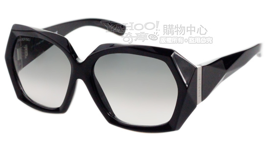 SWAROVSKI-時尚太陽眼鏡(咖啡色/黑色)SW1