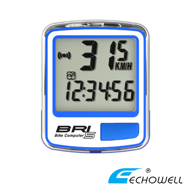 ECHOWELL BRI-5 多功能自行車有線碼錶 藍