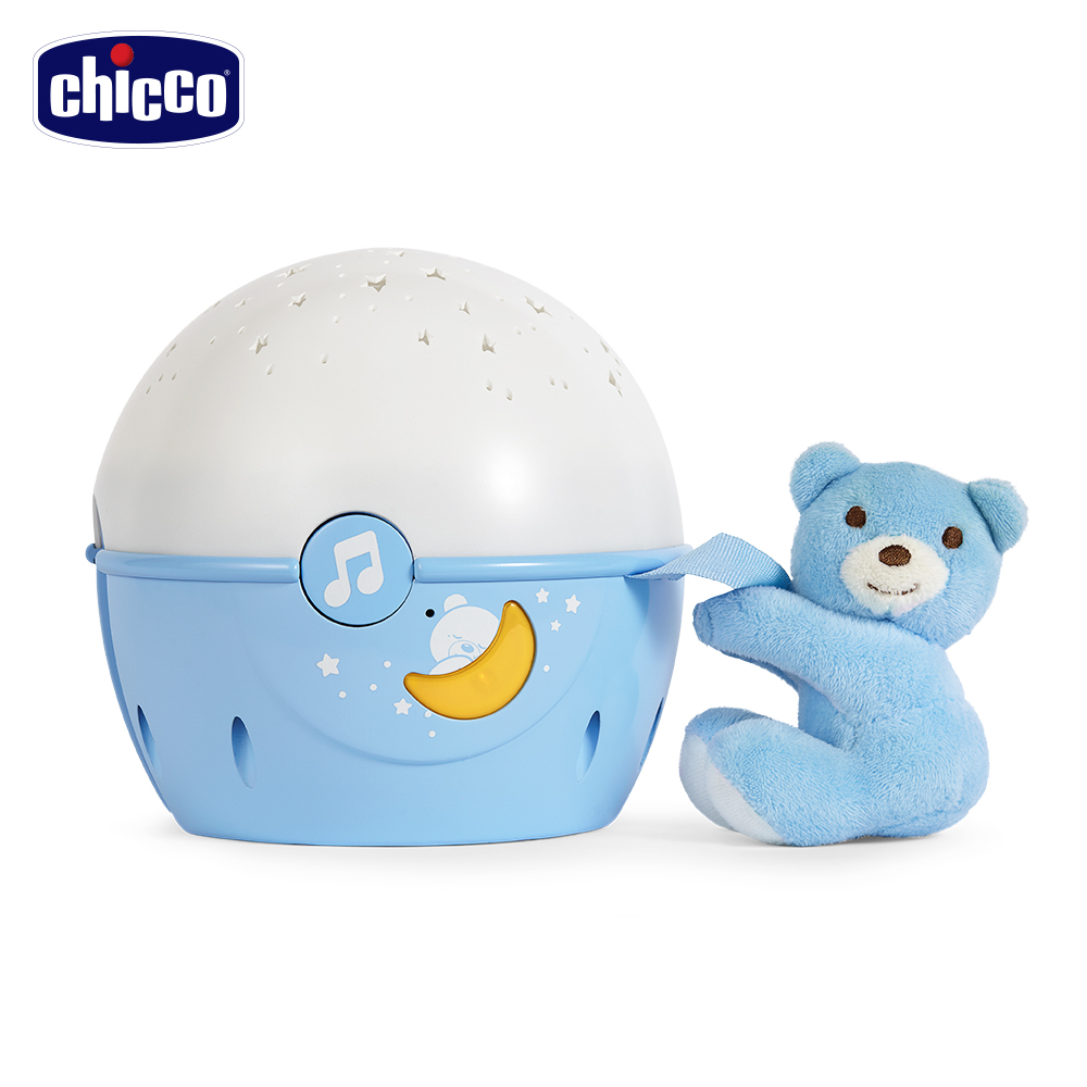 chicco-Next 2 Me專用星星投射晚安熊(粉藍)