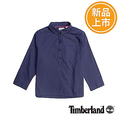 Timberland 女款航海藍七分袖襯衫