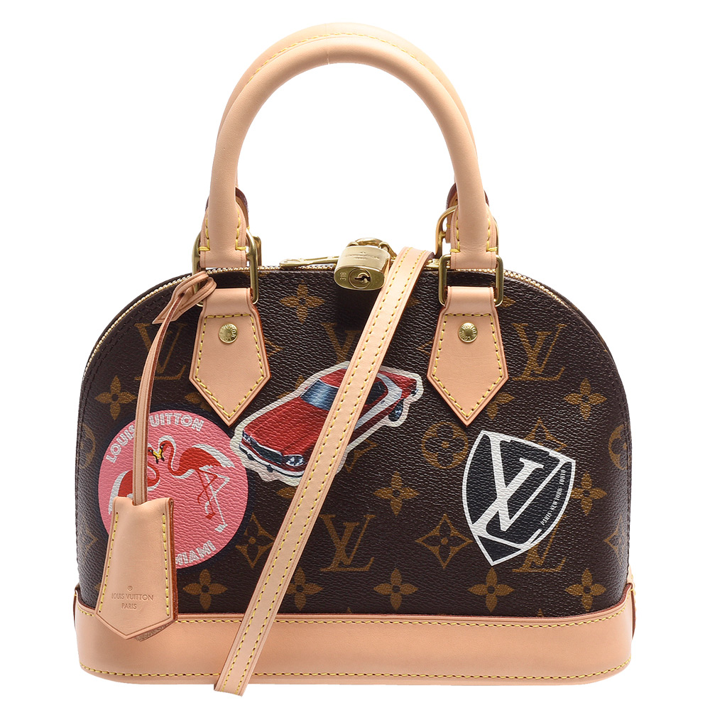 LV M43230 經典Monogram ALMA BB酒店貼紙手提/斜背艾瑪包(迷你)