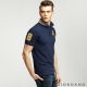 GIORDANO 男裝拿破崙刺繡彈性POLO衫-68 標誌海軍藍 product thumbnail 1