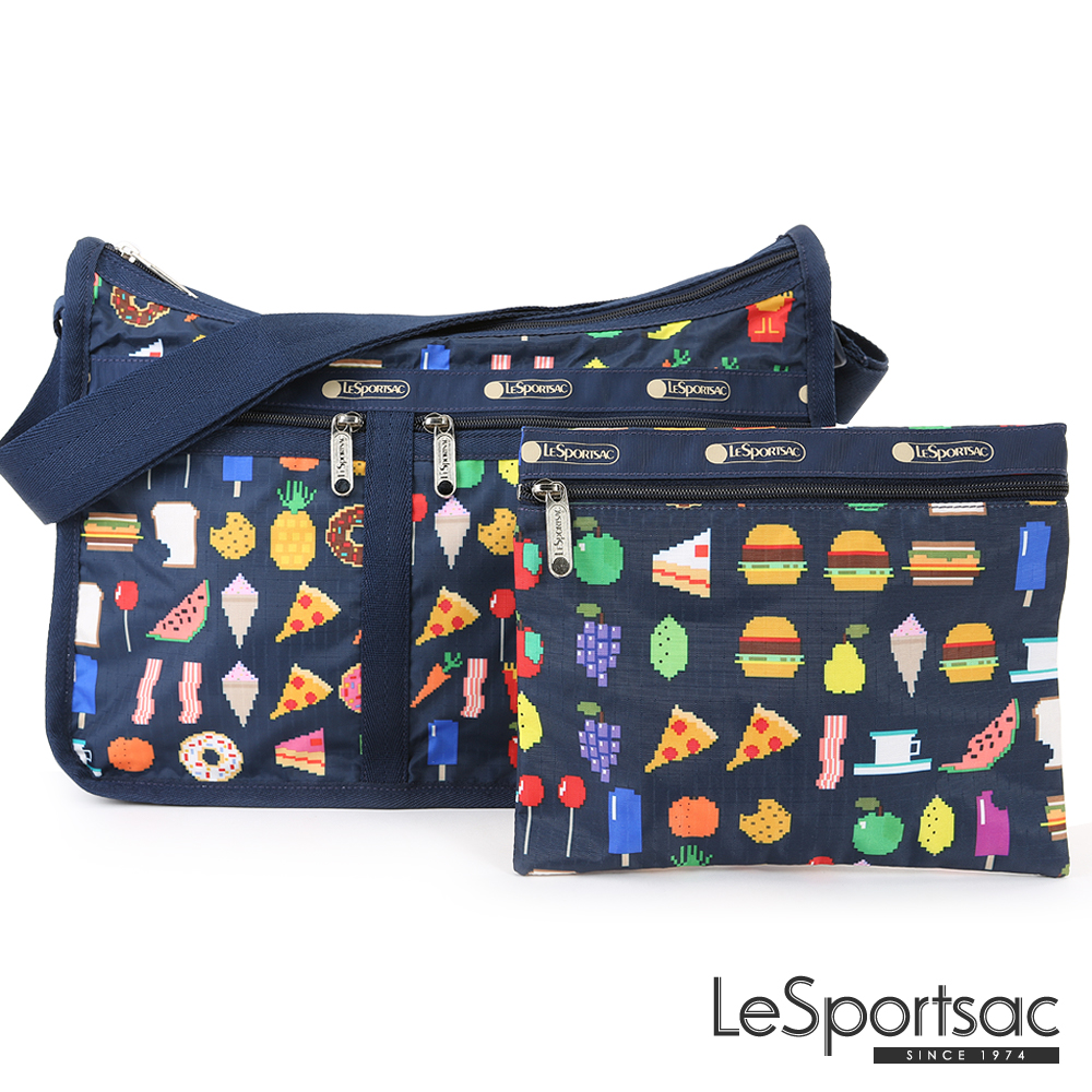LeSportsac - Standard雙口袋A4大書包-附化妝包 (美食符號)
