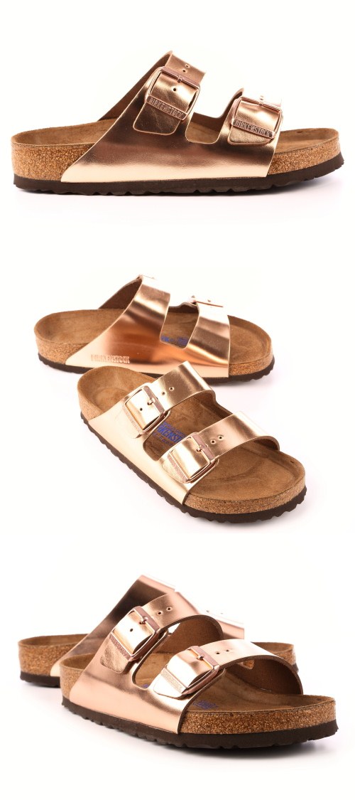 勃肯BIRKENSTOCK 752721。亞利桑那經典二條拖鞋(古銅金)