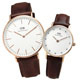 DW Daniel Wellington 聖安德魯真皮腕錶-白x玫瑰金/40mm+26mm product thumbnail 1