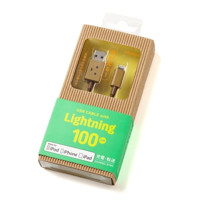 cheero阿愣lightning USB充電傳輸線/原廠MFi認證-100公分