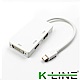 K-Line 三合一視頻轉接線Mini DP to HDMI VGA DVI (橫式/白) product thumbnail 1