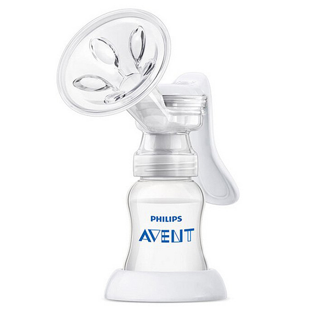 PHILIPS AVENT 標準口徑手動吸乳器+親乳感PP防脹氣奶瓶125ml(單入)