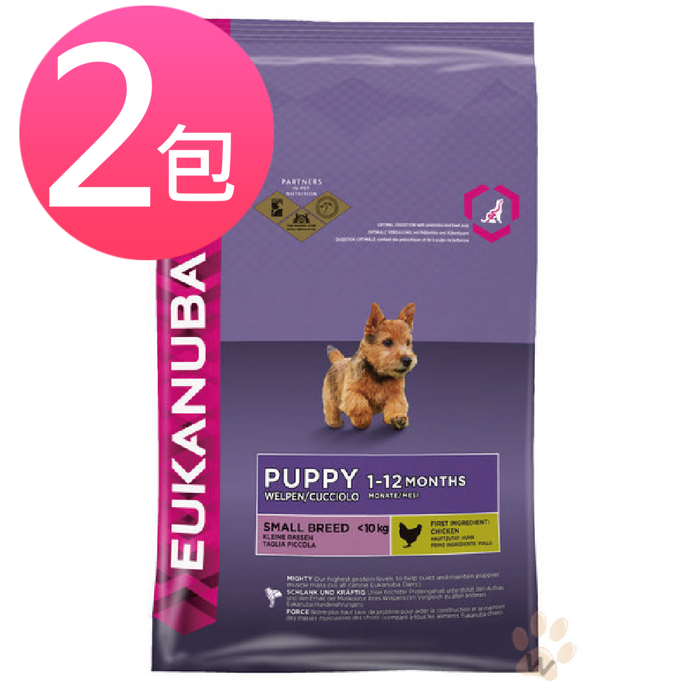 優卡Eukanuba 小型幼犬 活力健康犬糧 1kg (兩包組)