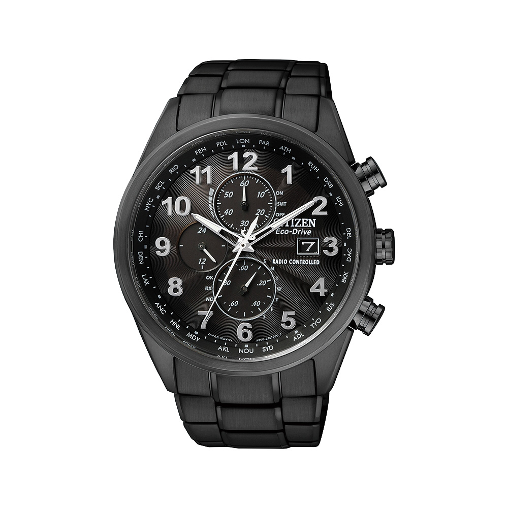 CITIZEN Eco-Drive 光動能電波計時腕錶(AT8105-53E)-黑/43mm