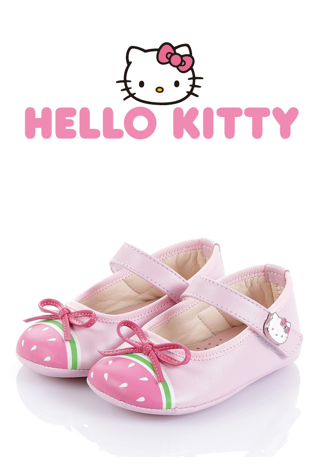 (獨賣款)HelloKitty童鞋 超纖透氣皮學步鞋-粉(幼童)