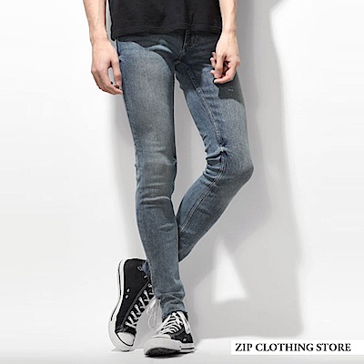 休閒貼身窄管褲(1色) ZIP日本男裝
