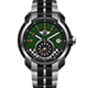MINI Swiss Watches  賽車旗幟腕錶-綠x咖啡鋼帶款/45mm product thumbnail 1