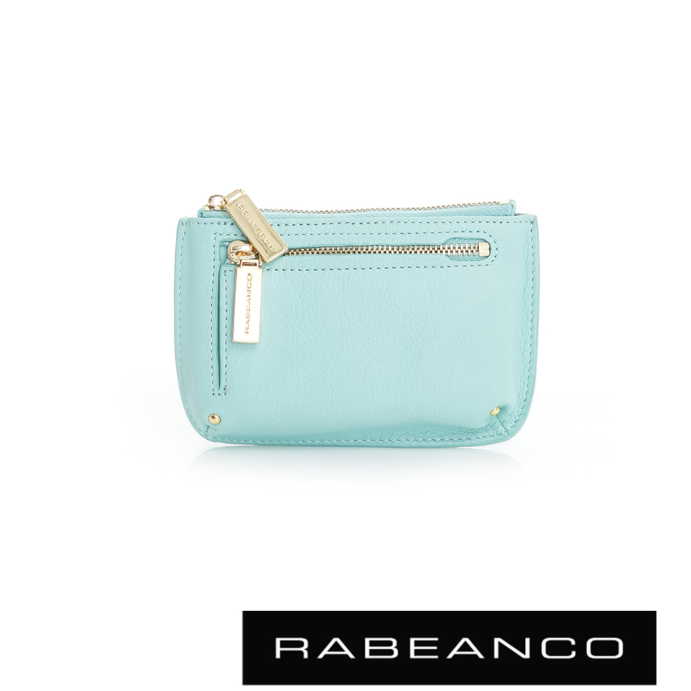 RABEANCO 迷時尚系列雙拉鍊零錢包(大) -蒂芬妮藍