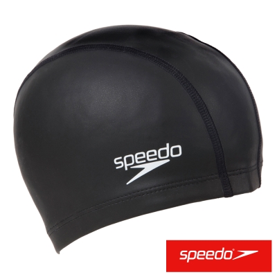 Speedo 成人 合成泳帽 Ultra Pace 黑