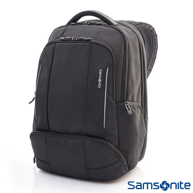 Samsonite新秀麗 Torus多功能夾層可調式筆電後背包14吋(黑)