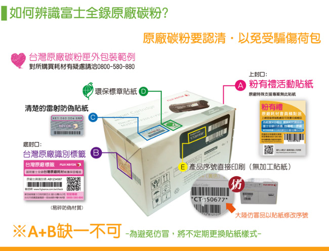 FujiXerox 彩色105/215系原廠碳粉2黑3彩組合(CT201591~594)