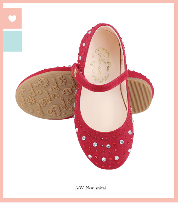 Swan天鵝童鞋-華麗水鑽公主鞋 3725-紅