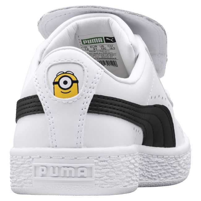 PUMA-MinionsBasketTonguePS孩童鞋-白色