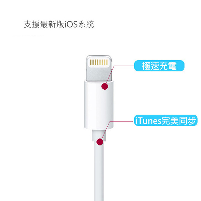 傳輸線-Apple適用Lightning 8pin iphone 充電線-0.5m