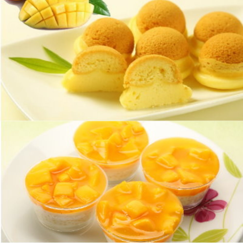 基隆連珍 芒果奶酪(2杯)+芒果起士球(4顆)