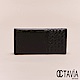 OCTAVIA8真皮 - 男仕系列 頂級羊皮1/2編織二折長夾 - 痞氣黑 product thumbnail 1