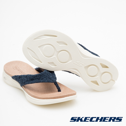 SKECHERS(女)時尚休閒系列ON THE GO LUXE拖鞋-15321NVY