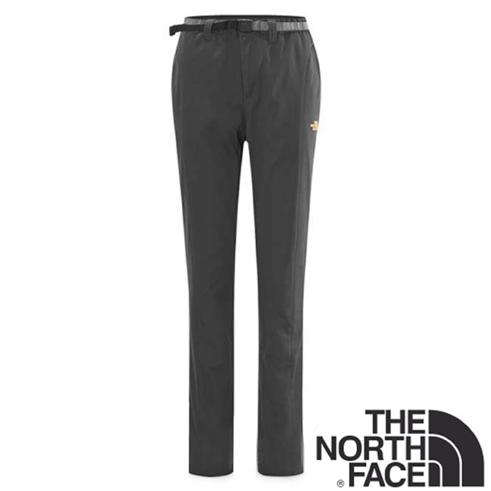 【美國 The North Face】女款 機能彈性保暖長褲_瀝灰