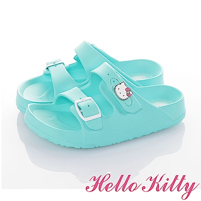HelloKitty童鞋 極輕量減壓腳床型休閒拖鞋-綠