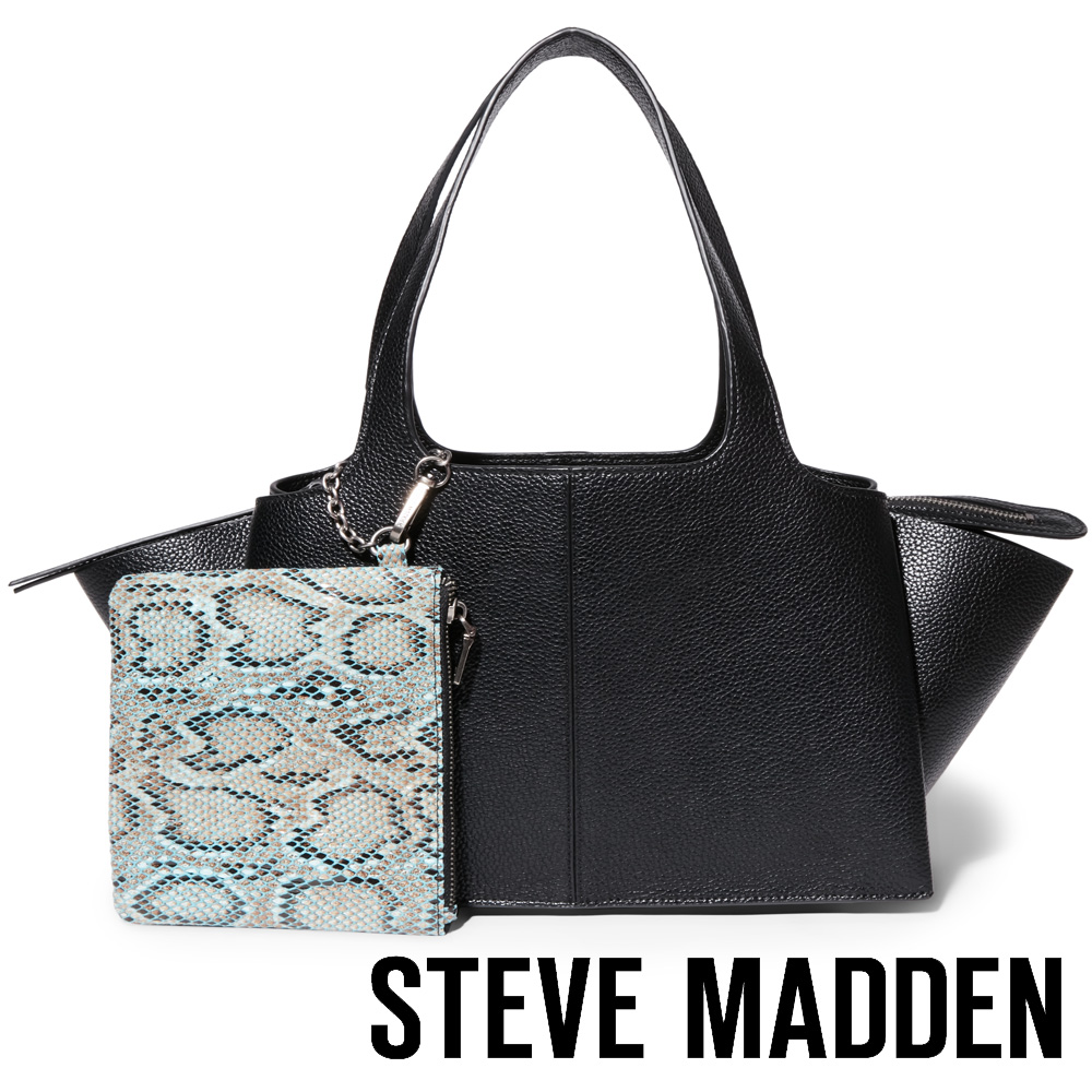 STEVE MADDEN-BRYDEL-素面蝙蝠包(內附小袋)-黑色