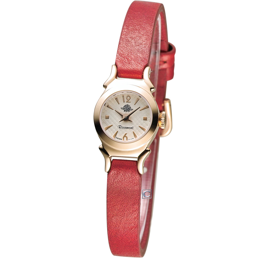 Rosemont 玫瑰米蘭系列時尚錶-紅/15mm