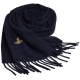 Vivienne Westwood 長版刺繡金色行星LOGO羊毛圍巾(深藍) product thumbnail 1