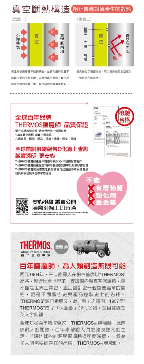 THERMOS 膳魔師不鏽鋼真空食物罐0.5L(JCU-500)