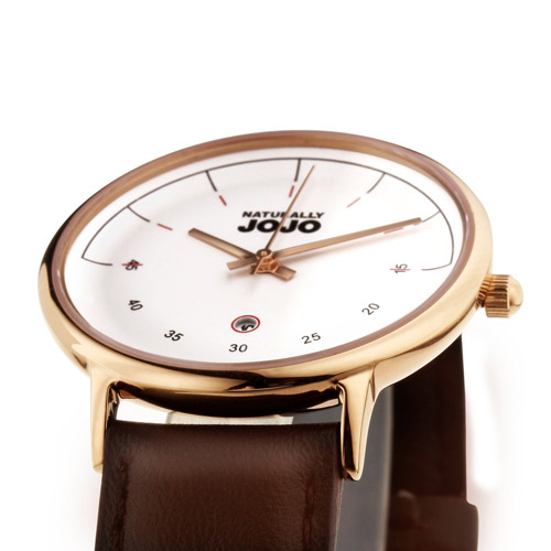 NATURALLY JOJO 簡約風尚時尚腕錶-白x玫瑰金/36mm