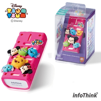 InfoThink迪士尼TSUM TSUM行動電源5200mAh(俏皮桃色)