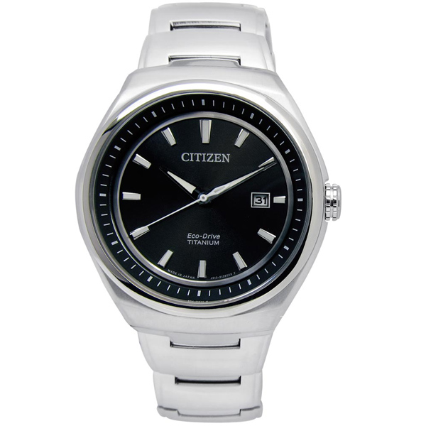 CITIZEN 簡約紳士光動能鈦金屬手錶(AW1251-51E)-黑色/43mm