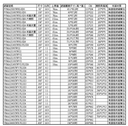 Elite Screens 億立銀幕87吋 1:1 暢銷型電動布幕-PVMAX99UWS2