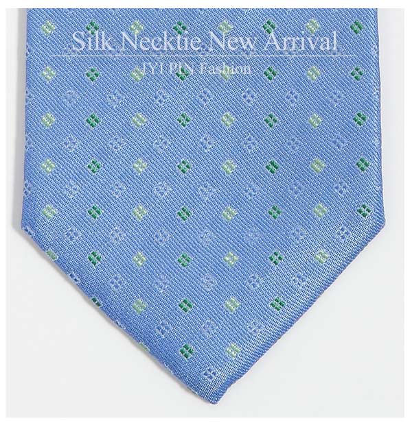 極品西服- 魅力方點藍底絲質領帶(YT0123)
