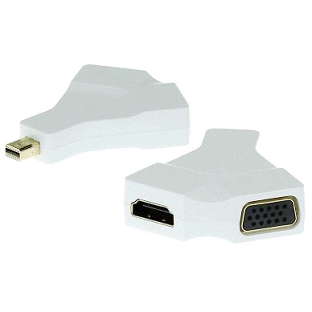 MiniDisplay Port 1.2版轉HDMI+VGA 2合1轉接器-支援4K*2K