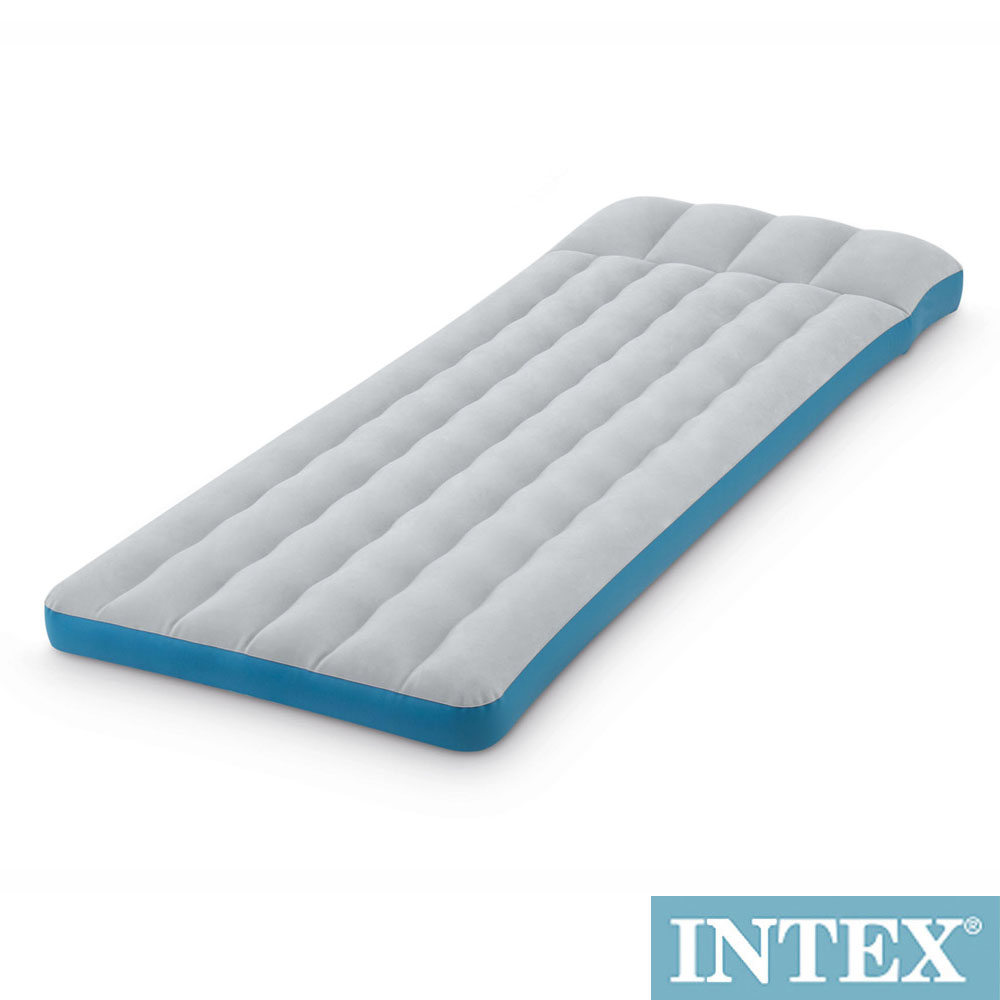 INTEX 單人野營充氣床墊/露營睡墊-寬72cm (灰藍色) (67998)