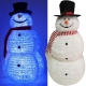大型(155CM)白色彈簧摺疊雪人玩偶擺飾(100燈LED燈藍白光插電式) product thumbnail 1