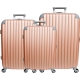 YC Eason 超值流線型三件組ABS可加大海關鎖硬殼行李箱 玫瑰金 product thumbnail 1