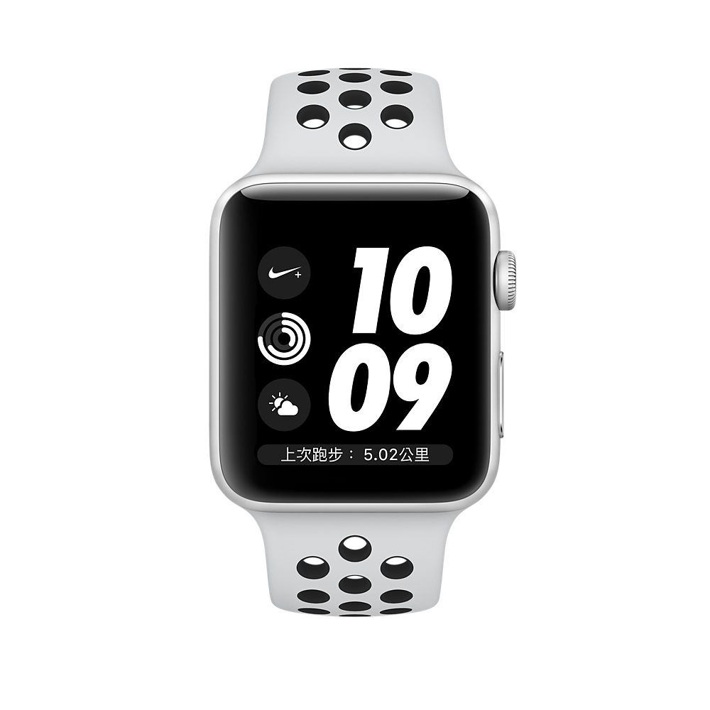 Apple Watch Nike+ (GPS) 38mm 銀鋁金屬錶殼+黑色Nike運動型錶帶| 其他