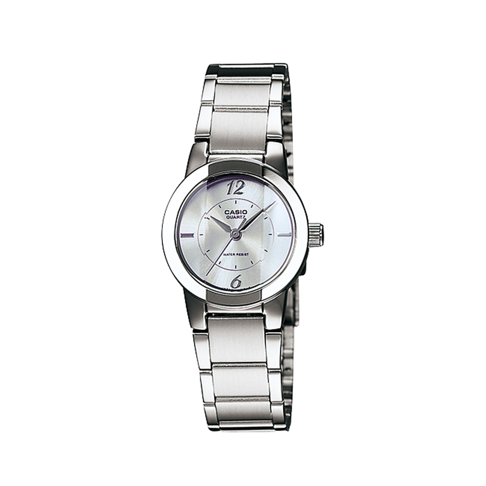 CASIO  經典切面個性時尚女腕錶(LTP-1230D-7C)-白/22mm
