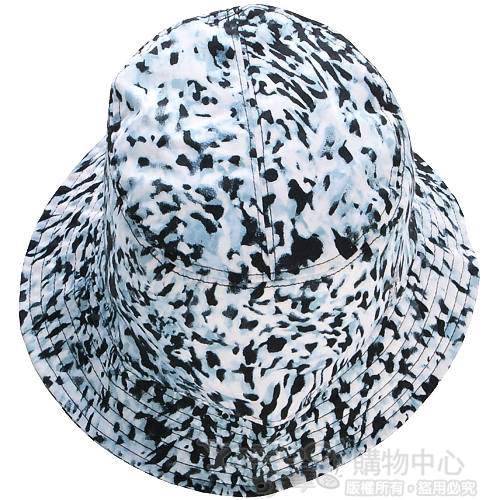 BLUMARINE 藍色豹紋水鑽飾漁夫帽