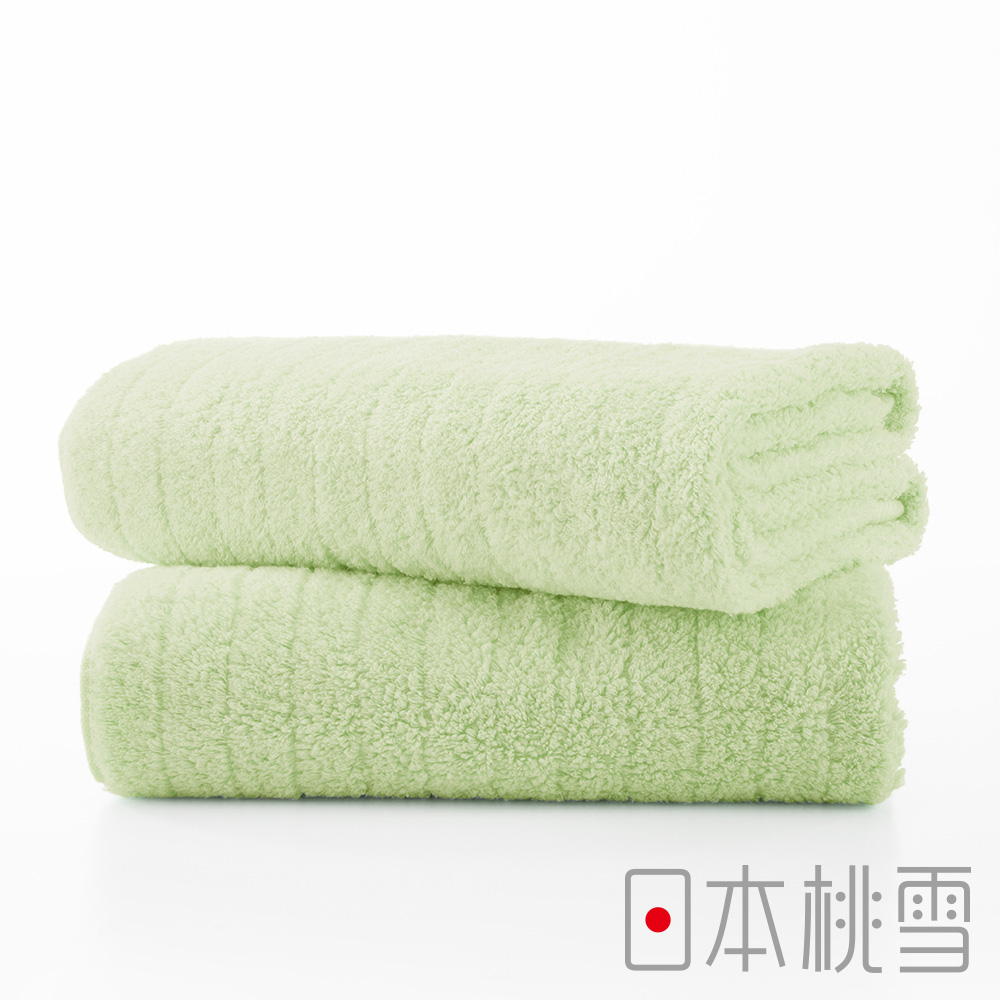 日本桃雪今治超長棉浴巾超值兩件組(萊姆綠)