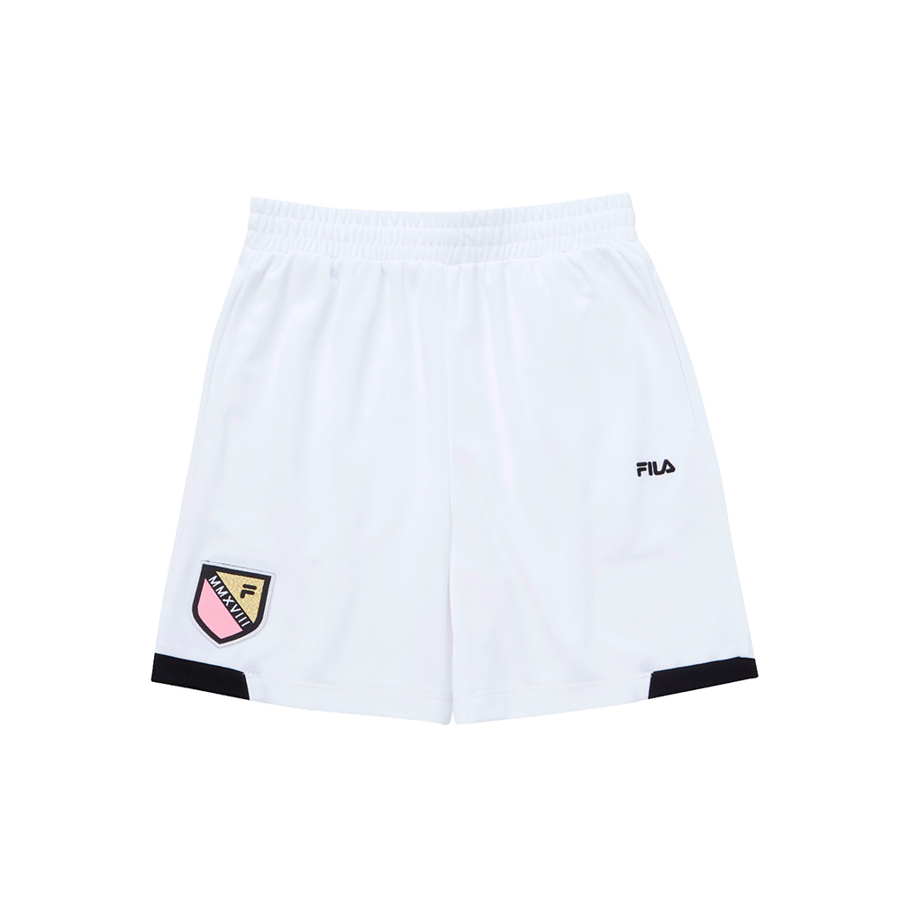 FILA KIDS 女童吸濕排汗短褲-白 5SHS-4335-WT