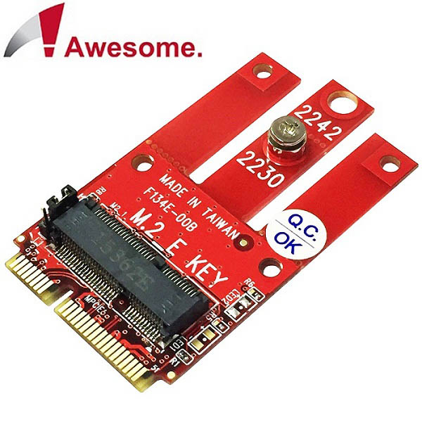 Awesome PCIe & USB M.2 Wireless模組轉mPCIe轉接卡
