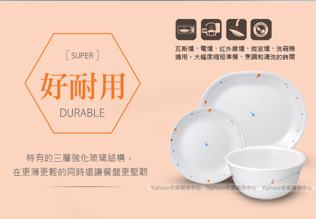 美國康寧 CORELLE 圓彩花舞10吋平盤