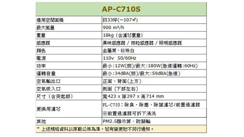 cado 藍光觸媒AP-C710S空氣清淨機(公司貨)